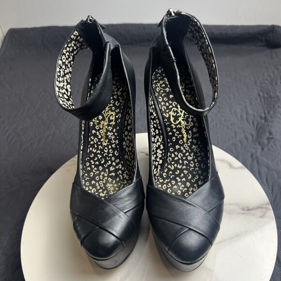 Jessica Simpson Shoes - Jessica Simpson Black Platform Wedge Sandals SZ 8.5 Whismygoth Fairy Preppy Work